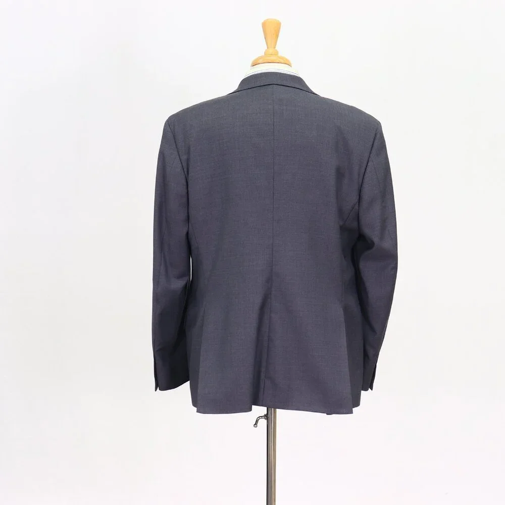 Joseph Abboud Union Made 46R Gray Blazer Sport Coat Jacket 2-Button Solid Y861